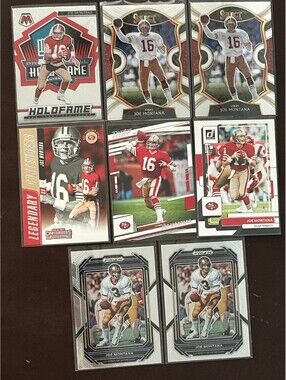 JOE MONTANA NEW & VINTAGE CARD COLLECTION PANINI/PRO SET/FLEER + 26 NFL NM LOT